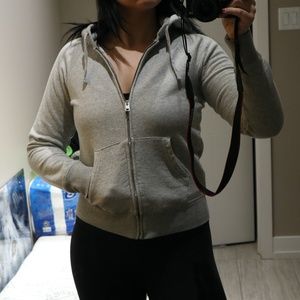 Aritzia TNA Grey Zip Hoodie - Size S